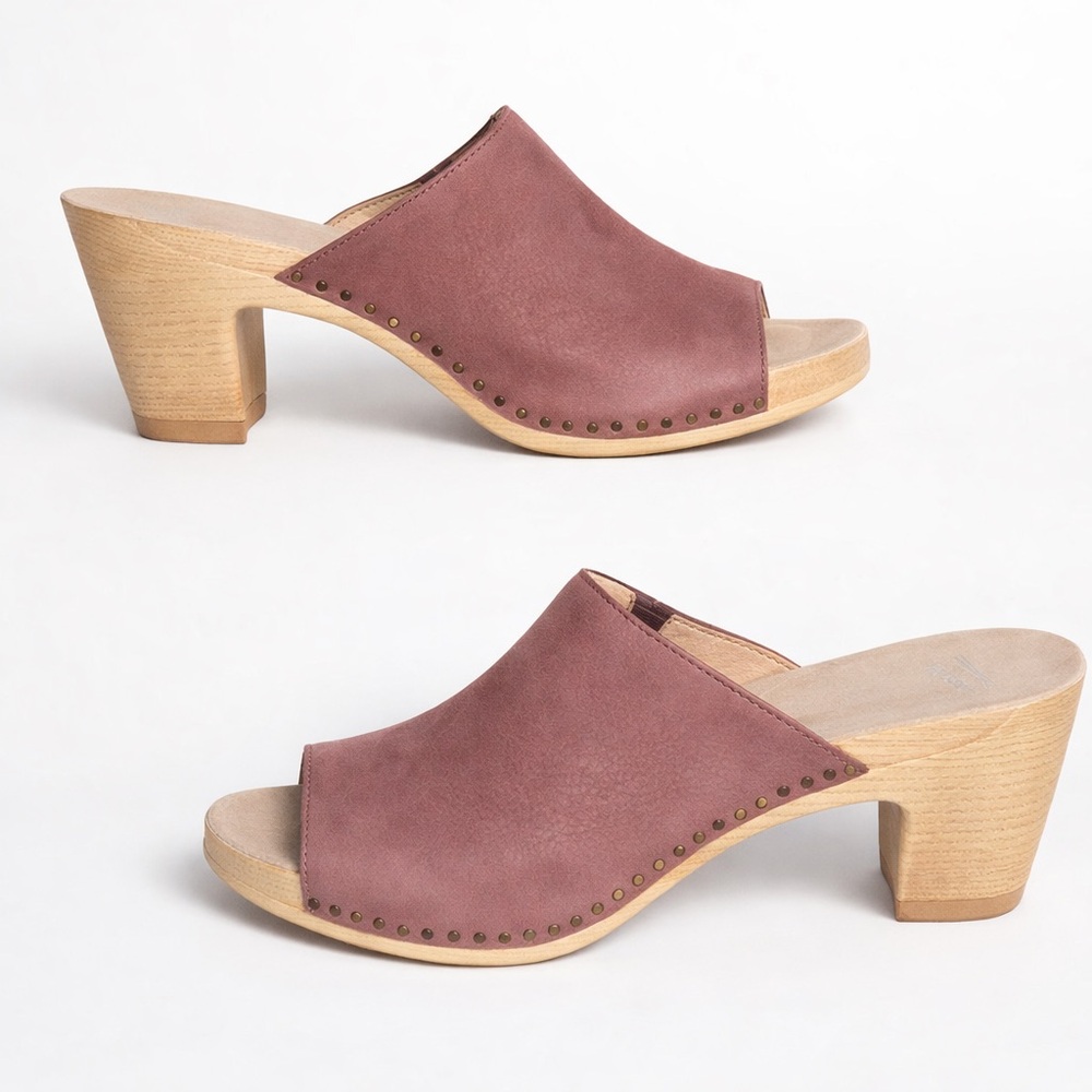 DANSKO Tandi Milled Nubuck Slide Sandals In Rose Size 41 New